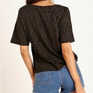 LNA Black Crop Top Short Sleeve